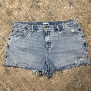 Good American Distressed Jean Shorts 16